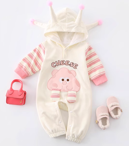 儿童服装男孩婴儿女孩婴儿婴儿服装春可爱卡通连体服装
