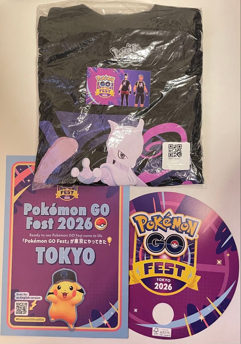 宝可梦GO FEST 2026东京官方T恤T恤L码超梦头像装扮道具兑换码