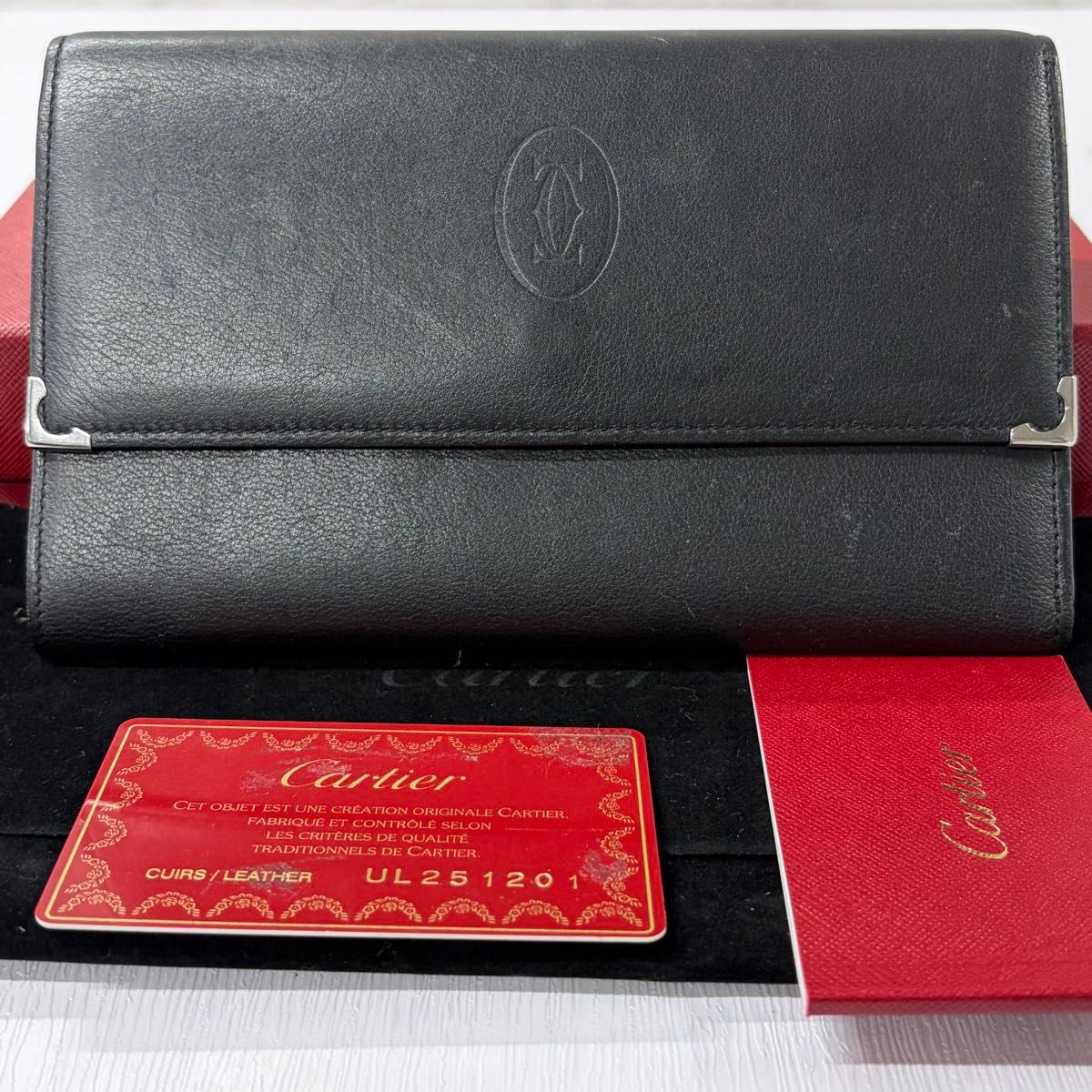 Like new! Cartier wallet, trifold long wallet, Marcello