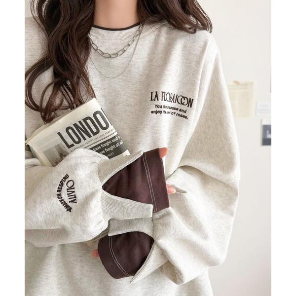 Sweatshirt Sweatshirt Brushed Inner "Restock Mid-November! Pre-Order Accepting" "JaVa Java Collaboration" Instant Layering Expert Look Color-Emblazoned Embroidery Layered Style Oversized Brushed...