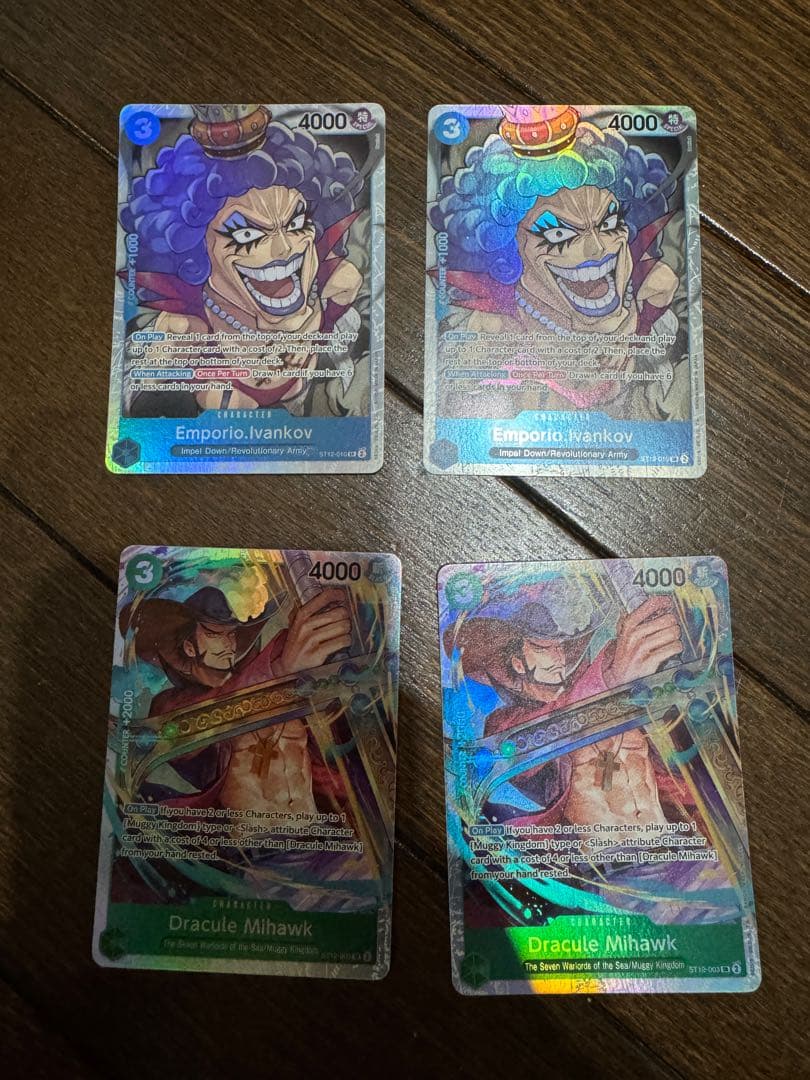 English Version One Piece Card Ivankoff Mihawk Set of 2 Each