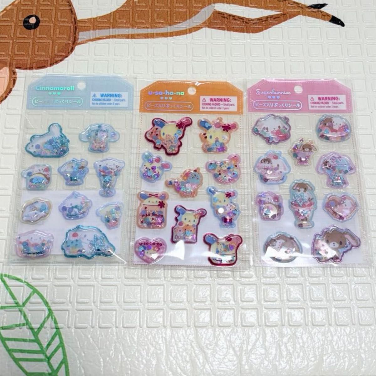 最便宜!【新品】三丽鸥珠装的丰满贴纸3枚套装西奈莫罗 · 乌萨哈纳 · 舒格巴尼斯