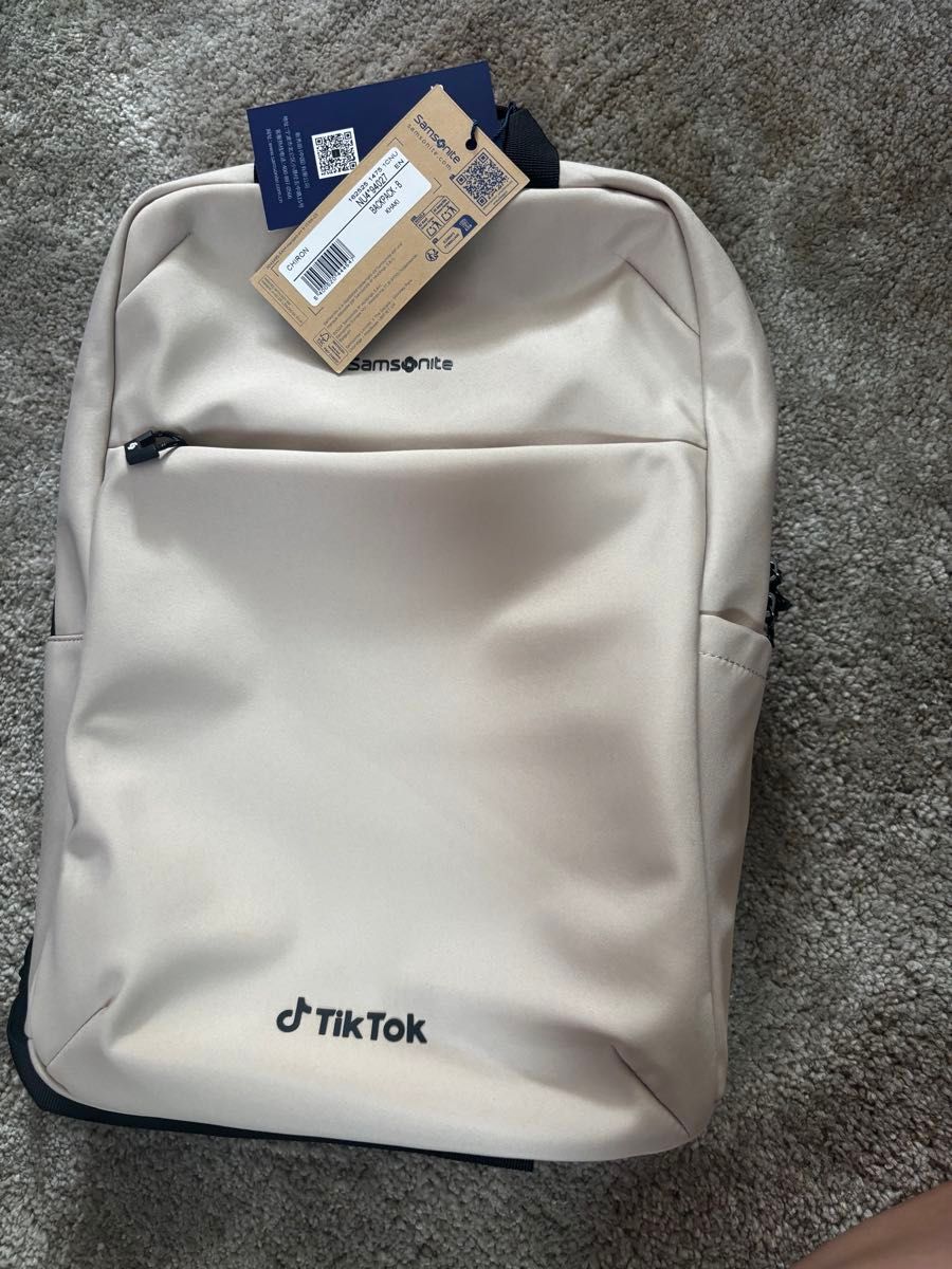 【Brand New】Samsonite TikTok Collaboration Backpack, Beige