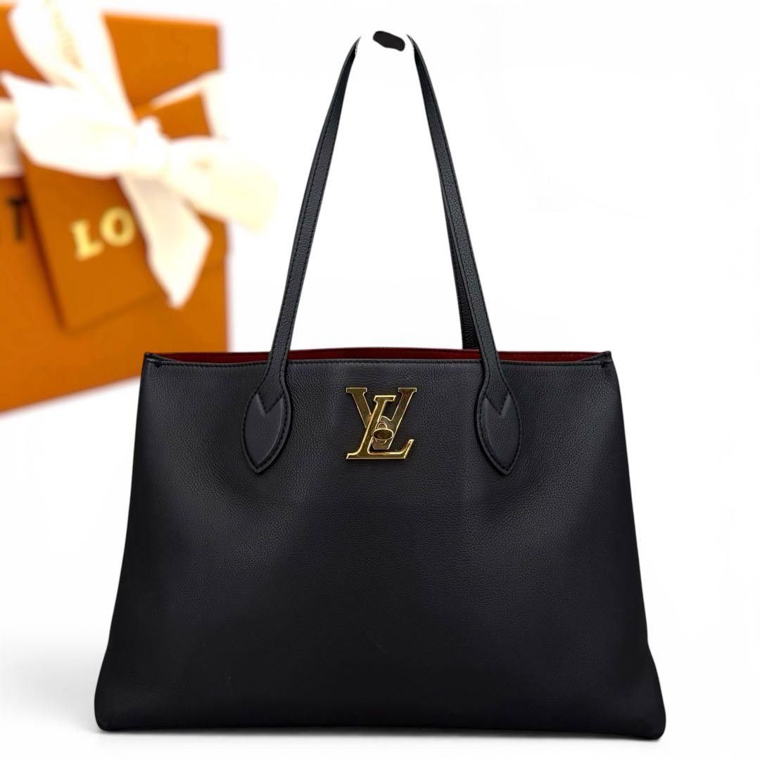 超極美品 ルイヴィトン ロックミー ショッパー ノワール トートバッグ ブラック LOUIS VUITTON 黒 ハンドバッグ