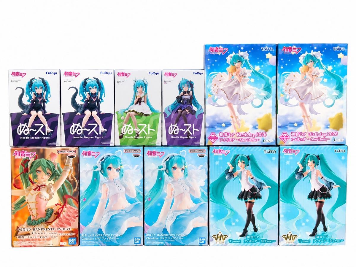 初音未来手办 打包出售 11件套 含Nendoroid固定件等