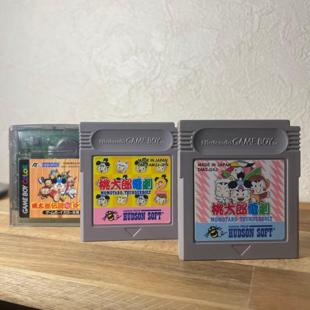Momotaro Densetsu 1-2 Momotaro Dengeki 1.2 Game Boy Software 3-Piece Set