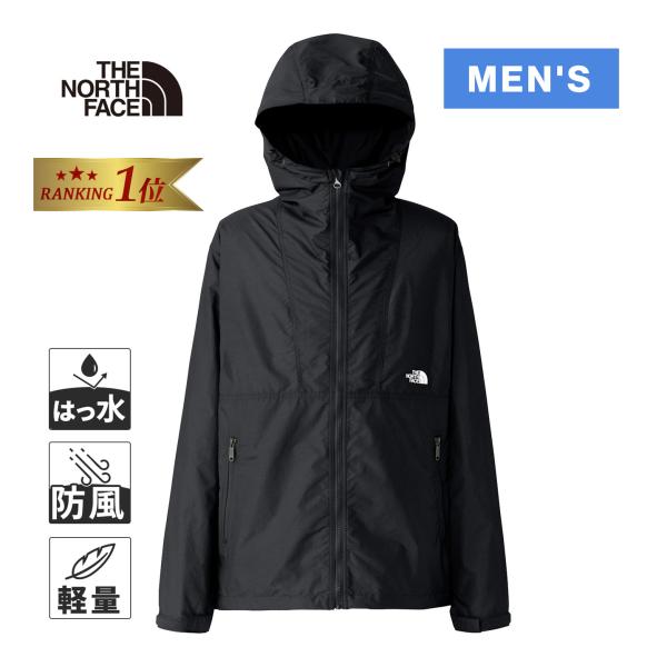 The North Face 紧凑型夹克 NP72530 K 黑色 男士 秋冬款 外套 轻便 壳层夹克 防风衣 连帽衫 户外用品