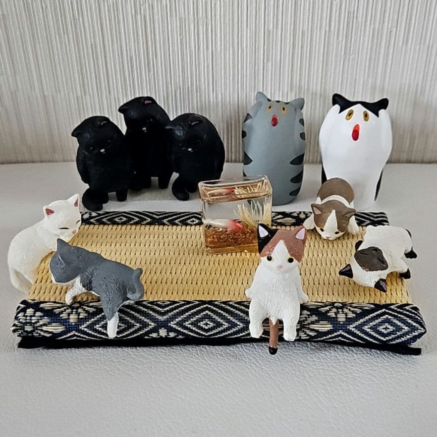 Nyakebi, Void Cat, and Other Goldfish Bowl Miniature Gacha Figures Bundle
