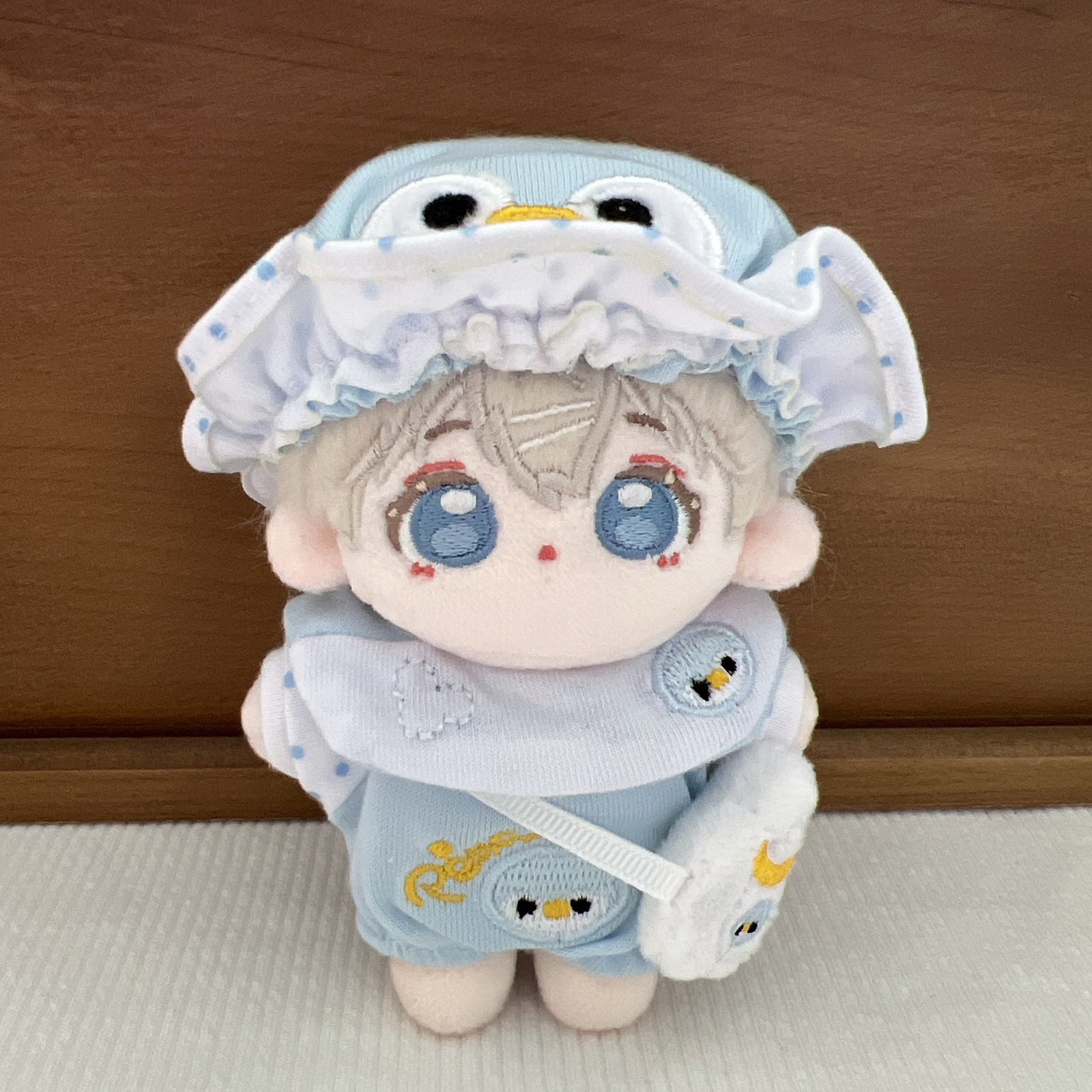 10cm 4点套装毛绒玩具毛绒玩具活推活换衣服企鹅毛绒玩具