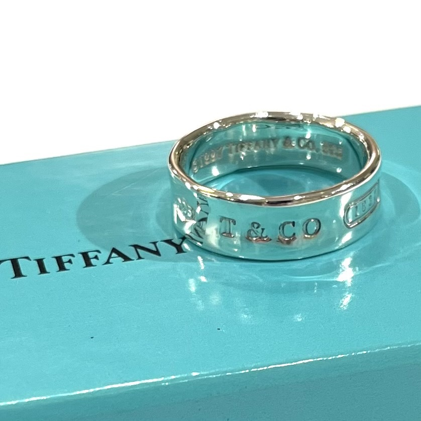 【TIFFANY&CO】 【23.5号 】2880 T&CO 窄版银925复古蒂芙尼男士戒指简约银饰福冈老蒂芙尼情侣款