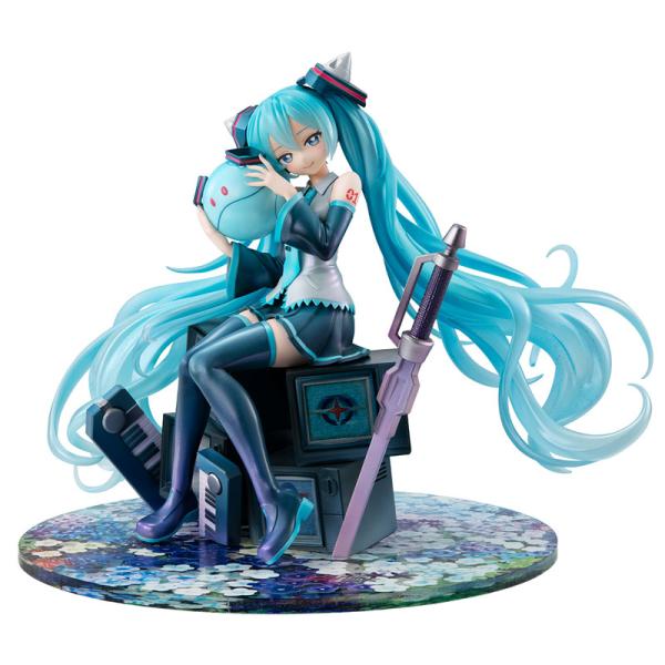 [Limited Release] Lucrea Mobile Suit Gundam 45th Anniversary × Hatsune Miku: Hatsune Miku × Double O Gundam 1/7 Scale Complete Figure [MegaHouse] (Ships Immediately – In Stock)