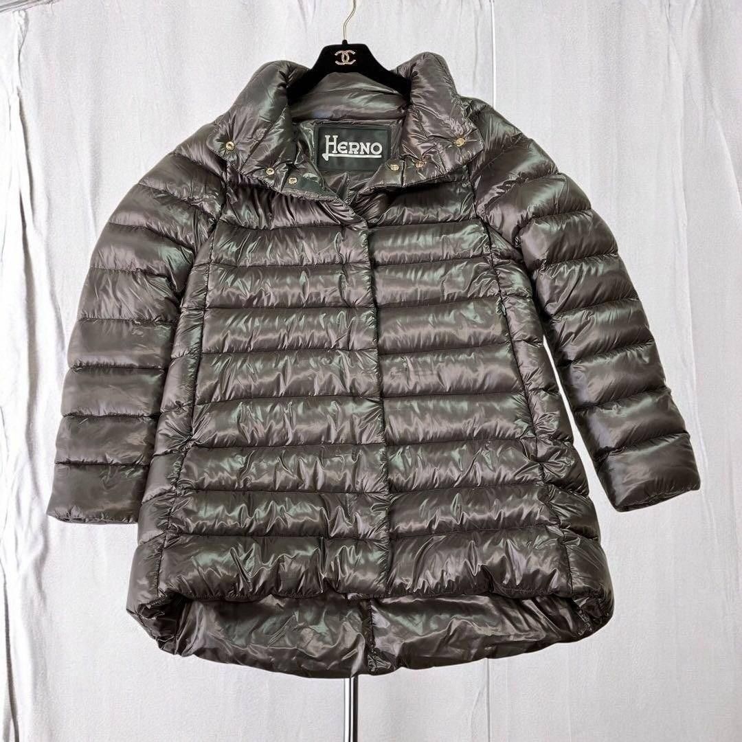 HERNO赫尔诺深灰色长款羽绒服 HERNO 6 42XL