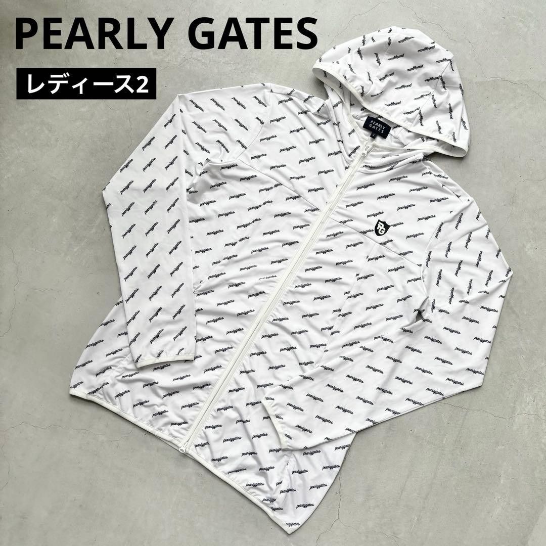 【2021年款】PEARLY GATES 双拉链连帽衫 全身Logo图案 轻薄款