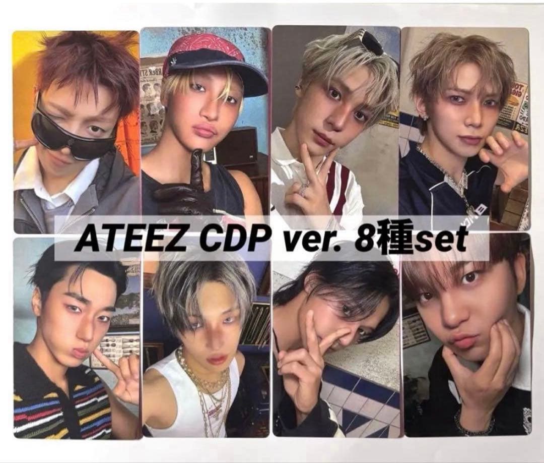 ATEEZ CDP ver. Trading Cards 8-Card Complete Set CD Player