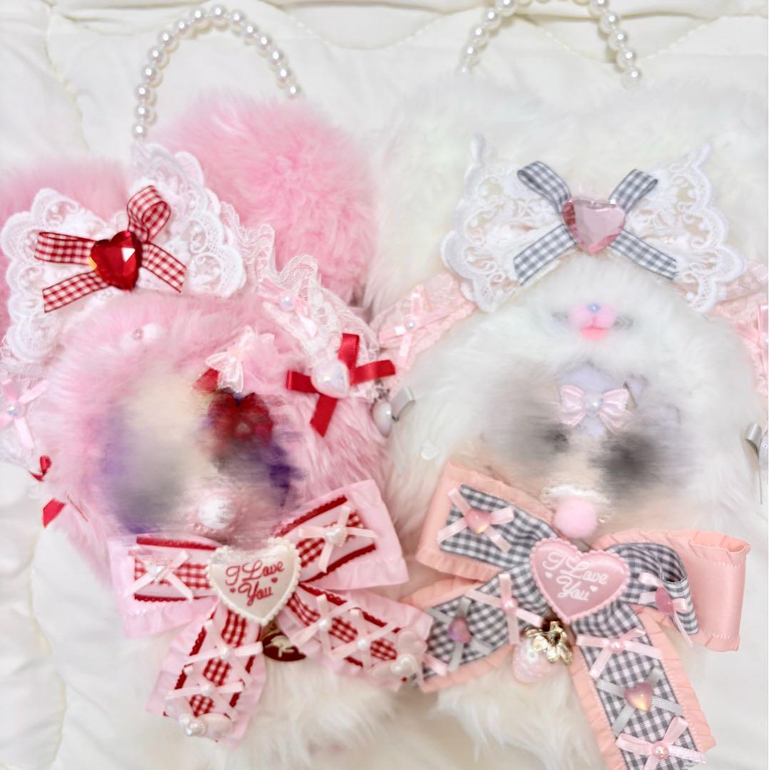 Plush Doll Clothes for Creators, Plushie, 16cm, Pink and White, 2 Sets