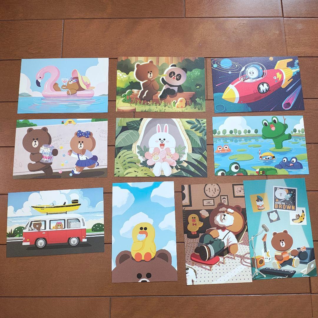 LINE FRIENDS 明信片 10张套装