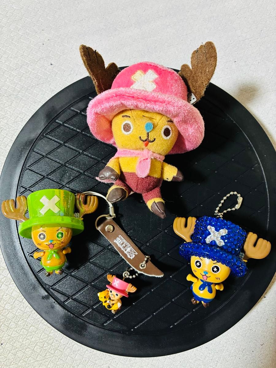 海贼王 托尼托尼·乔巴 毛绒玩具/钥匙扣/挂绳 4件套