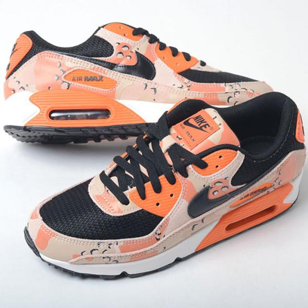 NIKE AIR MAX 90 PRM 耐克 Air Max 高级版 男士运动鞋 黑橙迷彩 if1721-201