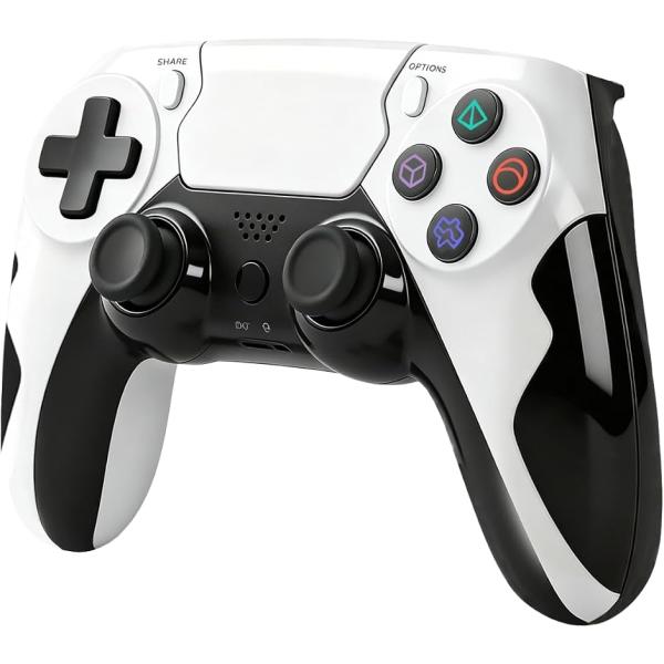 PS4手柄 电脑游戏手柄 电竞专用 无线游戏控制器 1000Hz 轮询率（白色）