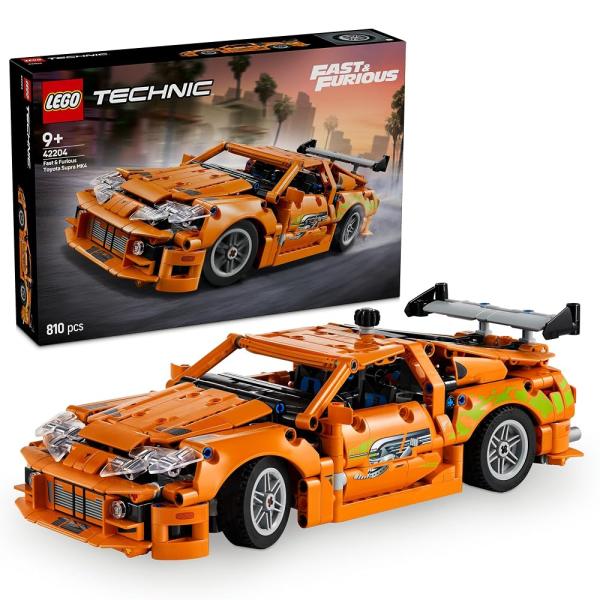 乐高技术Fast and Furious Toyota Supra MK4 42204玩具男孩女孩