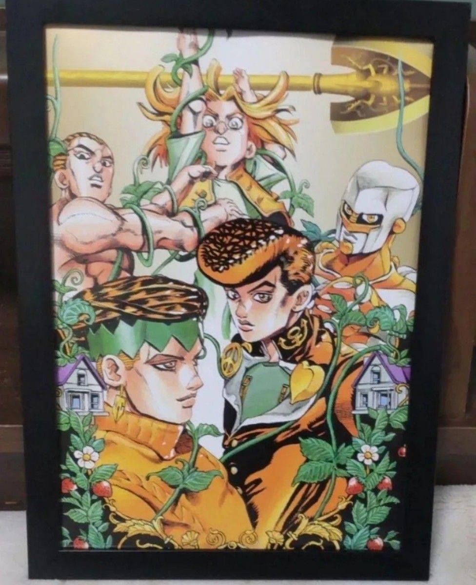 【411】jojo的奇妙冒险第4部东方仗助 · 岸边露伴 · 川尻早人 · 黄金之箭 · 天堂门【A4 · 双面海报 · 附带1张额头】