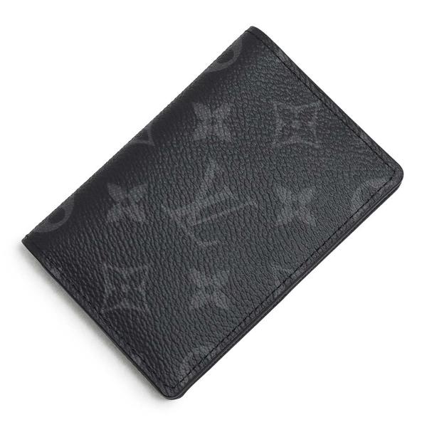 (New/Unused) LOUIS VUITTON M61696 Organizer De Pochette Monogram Eclipse Black Card Case Business Card Holder Commuter Pass Holder with Box