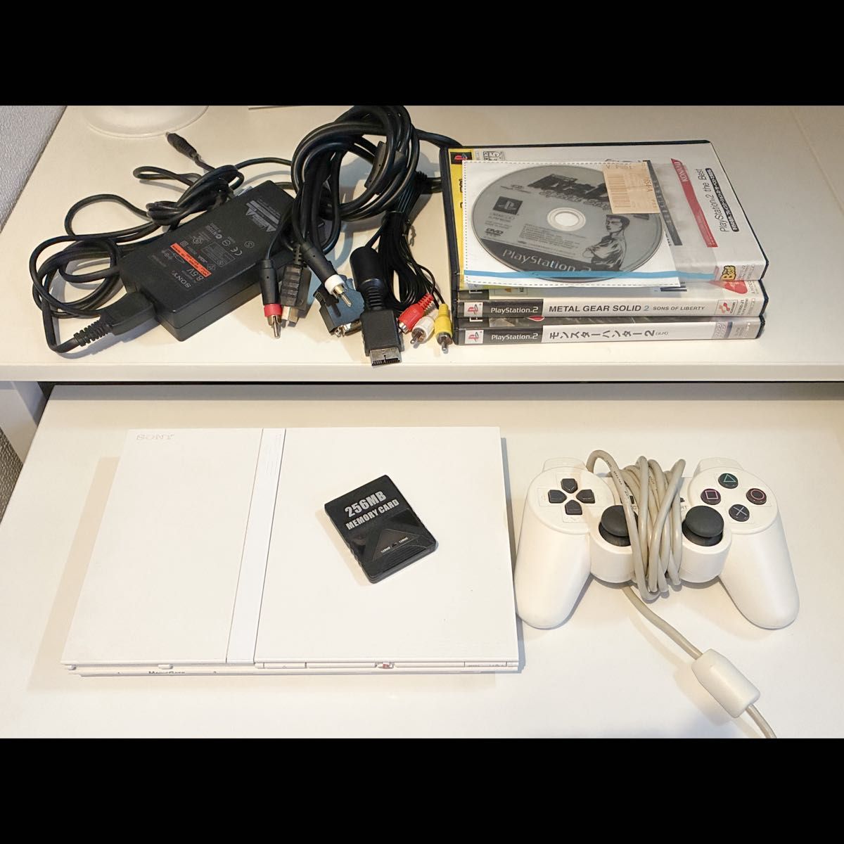 SONY playstation 2 PS2 SCPH-79000白色薄型playstation 2白色