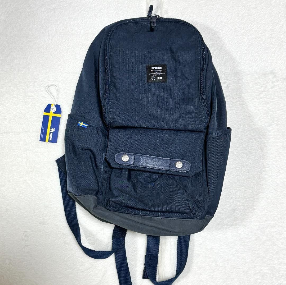 [Minor imperfection, unused] moz backpack, daypack, large capacity, water-repellent, navy blue