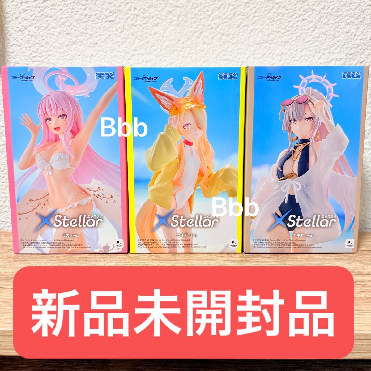 Blue Archive XStellar Figures Swimsuit Mika Seiya Nagisa 3-Piece Set New Unopened