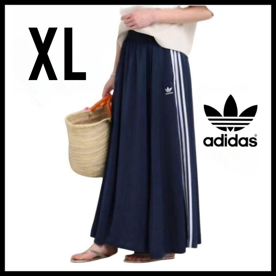 adidas★深蓝色★XL码★SST长裙★A字裙★针织裙★女士款★四季通用★匿名配送包邮