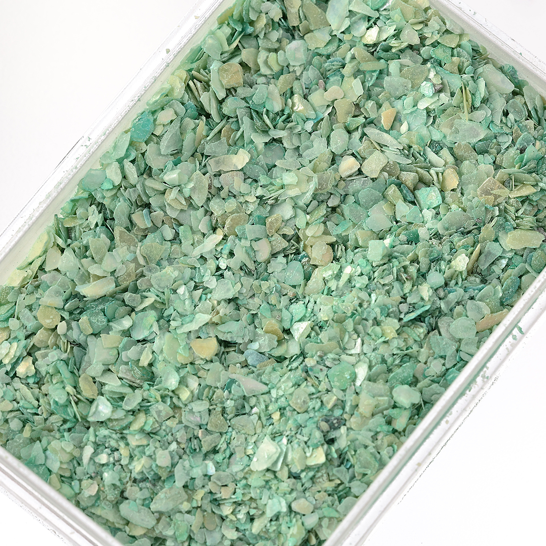 Shell零件粉末绿50g 2-4mm美甲贝壳树脂封入美甲装饰崩溃shell零件BD3364