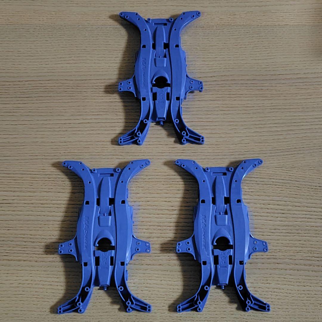 Mini 4WD MA Chassis (Blue/Blue) 3 pcs