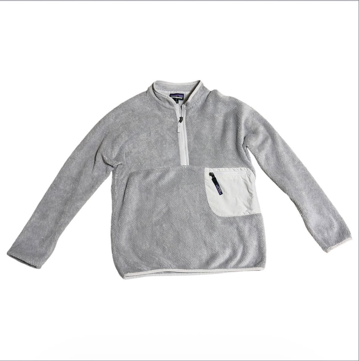【极美/人气】Patagonia 巴塔哥尼亚 Retro 1/2拉链抓绒衣 M 灰色 白色 女士