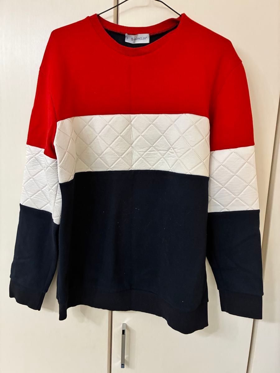 MONCLER モンクレール トリコロール キルティング スウェット トレーナー