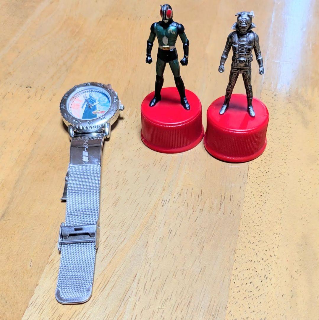 Kamen Rider Ryuki Watch Bottle Cap Figures 2 Pieces (BLACK RX, V3)