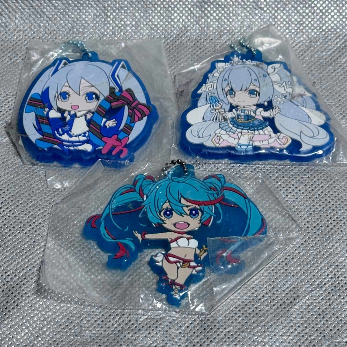 初音未来橡胶钥匙扣 含雪未来 3件套