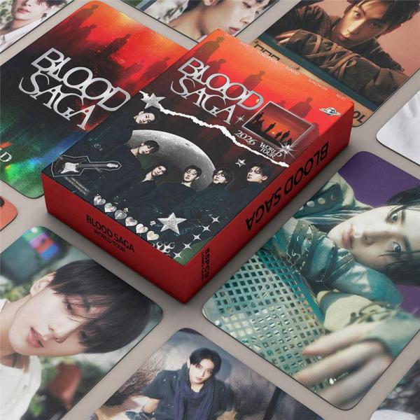 ENHYPEN周边 照片卡 55张 套装 交易卡 ENHYPEN 全员照片卡 K-POP 韩国偶像 BLOOD SAGA 应援 小物 LOMO卡