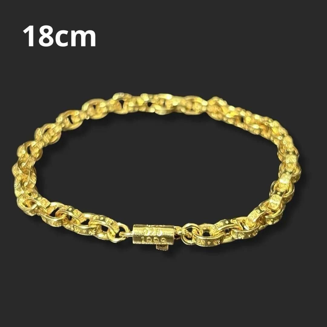 18cm 18KGP纸链黄金手镯