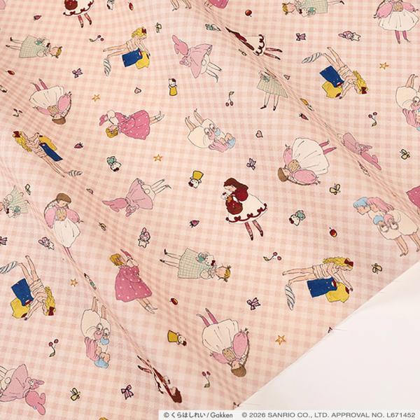 生地 布 KurahashiRei くらはしれい×サンリオキャラクターズ ギンガムチェック オックス 50cm単位 | 切売り 切り売り 布地