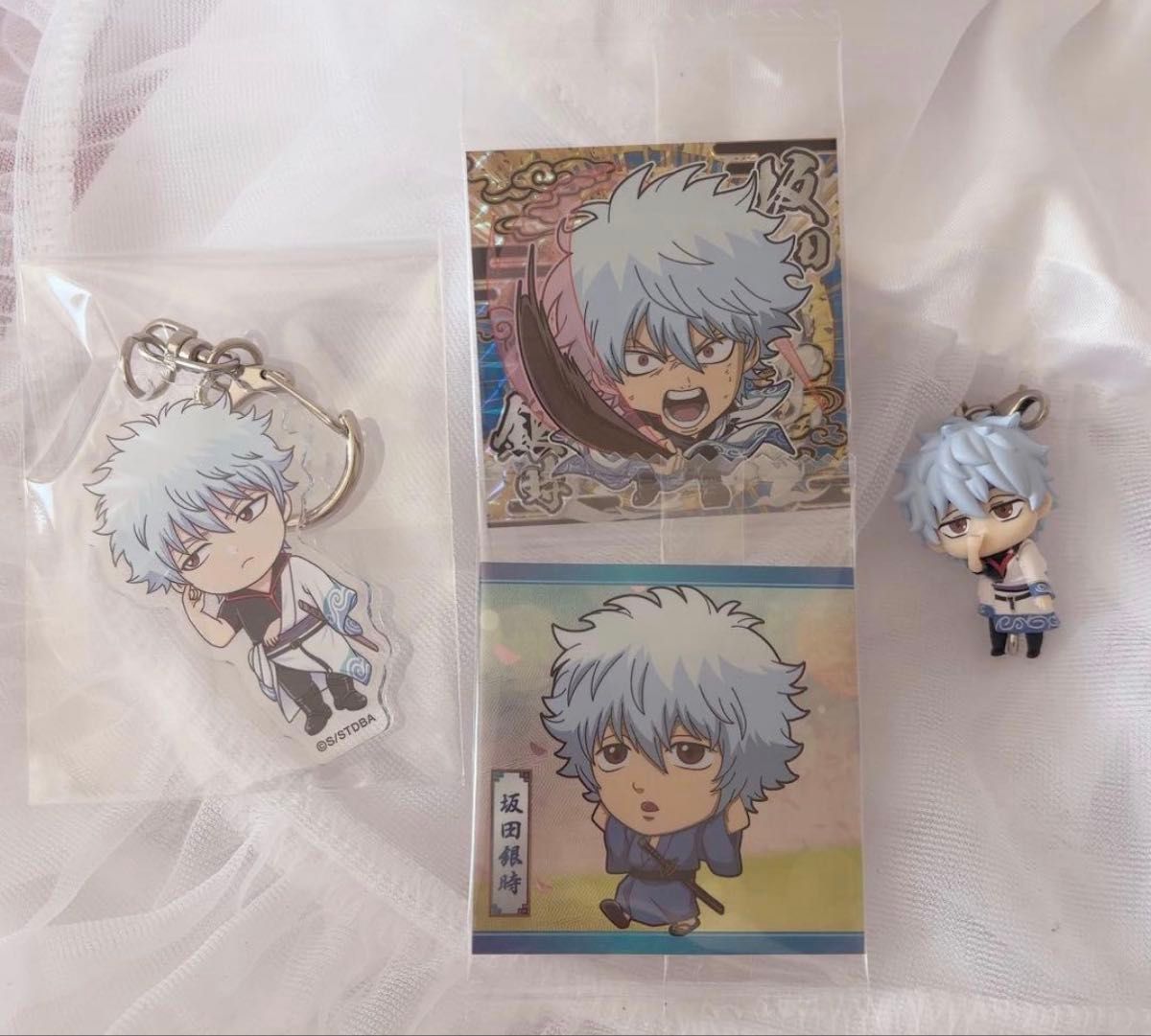 Gintama Sakata Gintoki Playback Wafer Pinch and Connect Mascot Set