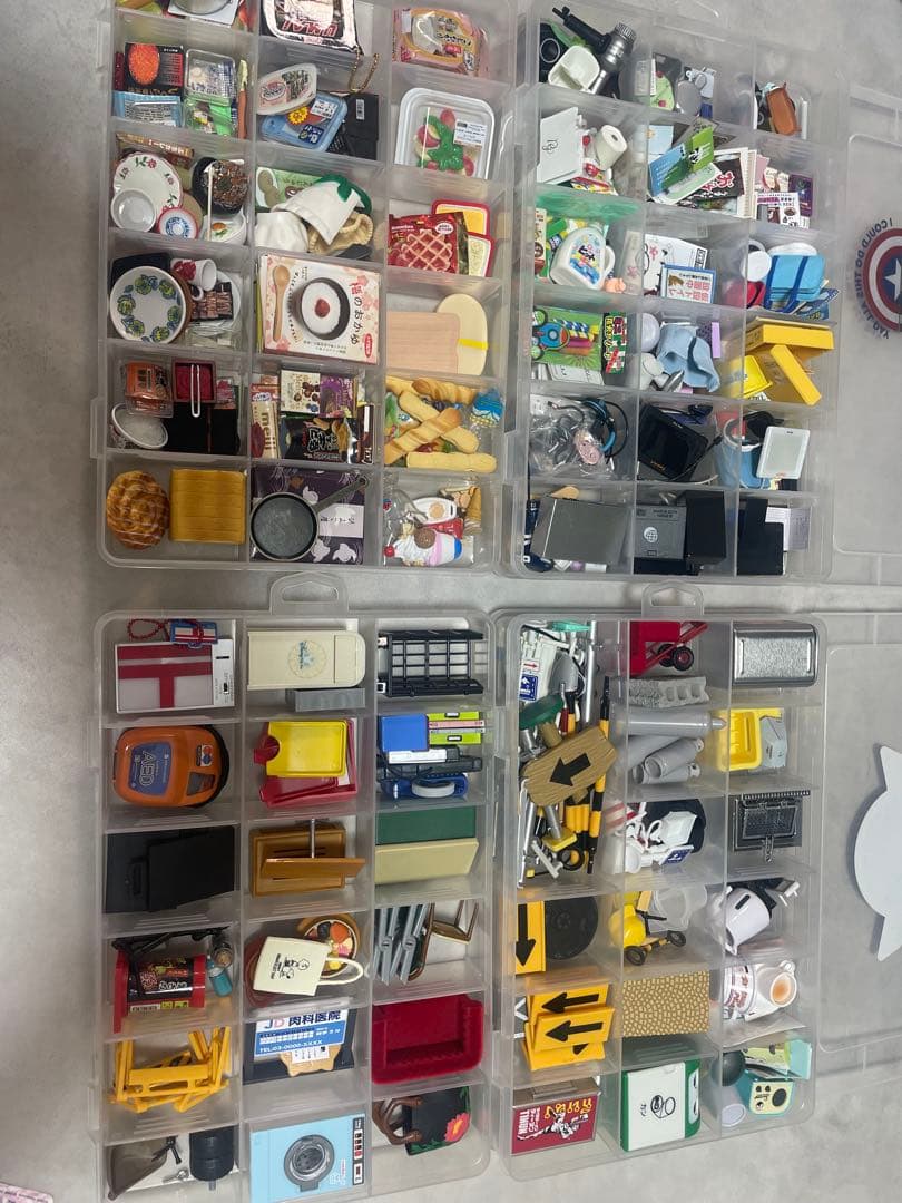 RE-MENT Gacha Miniature Figures Bulk Lot with Storage Case