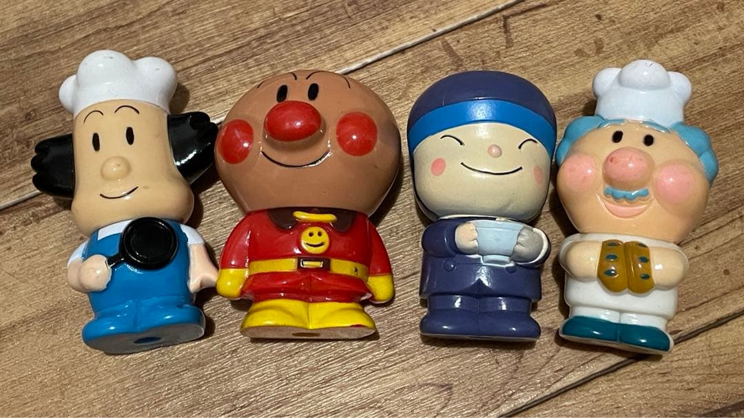 Anpanman Soft Vinyl Figure 4-Piece Set Vintage Retro