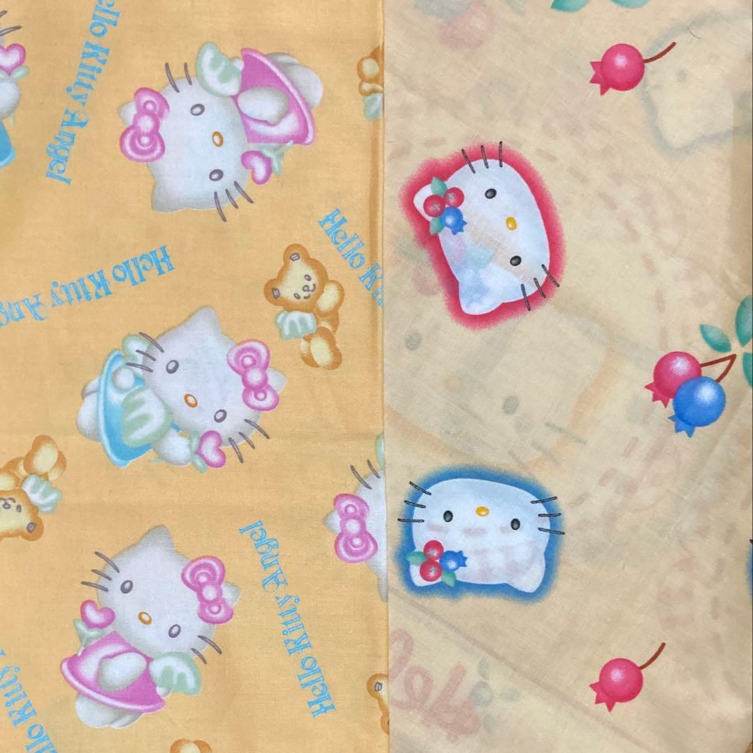 Heisei Retro Sanrio Khao Hana Hello Kitty Hagi Fabric Set