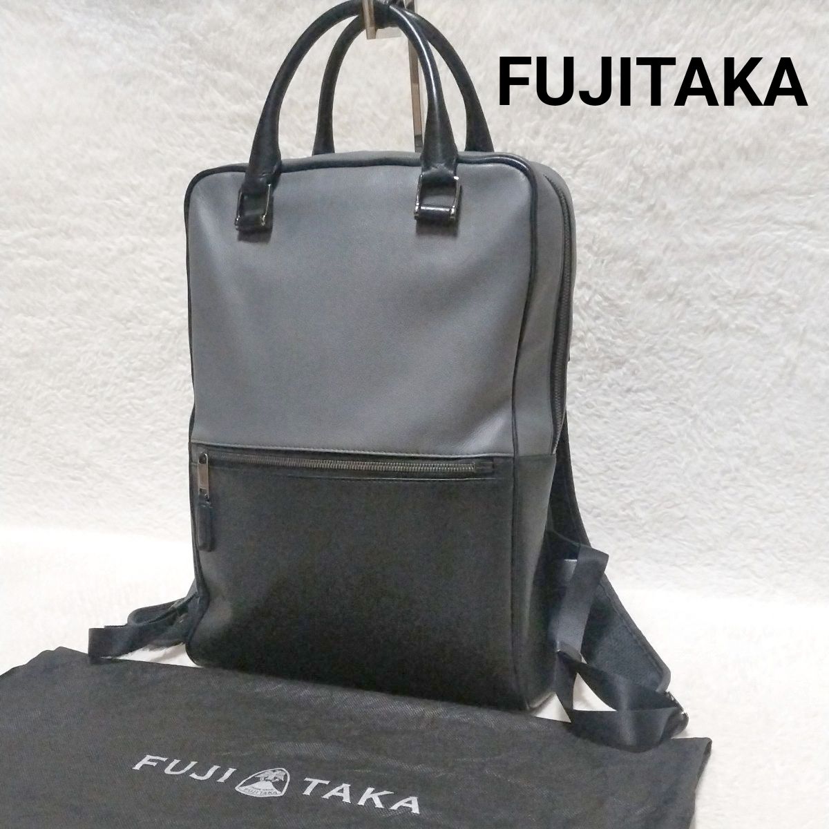 FUJITAKA Fujitaka Beryl Beryl Leather 2way Backpack Backpack Tote Bag Business Bag Bi-Color