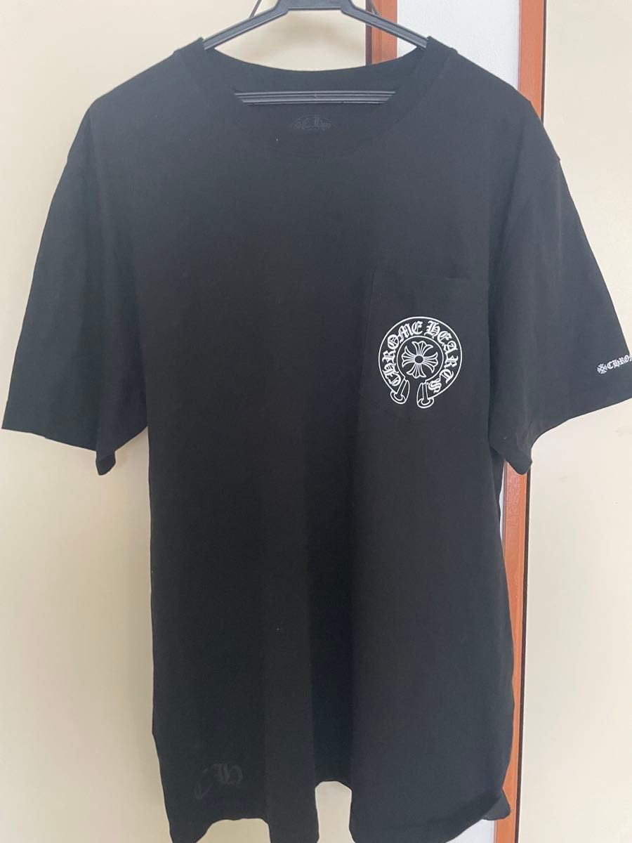 CHROME HEARTS Chrome Hearts 口袋T恤 短袖 黑色 马蹄形