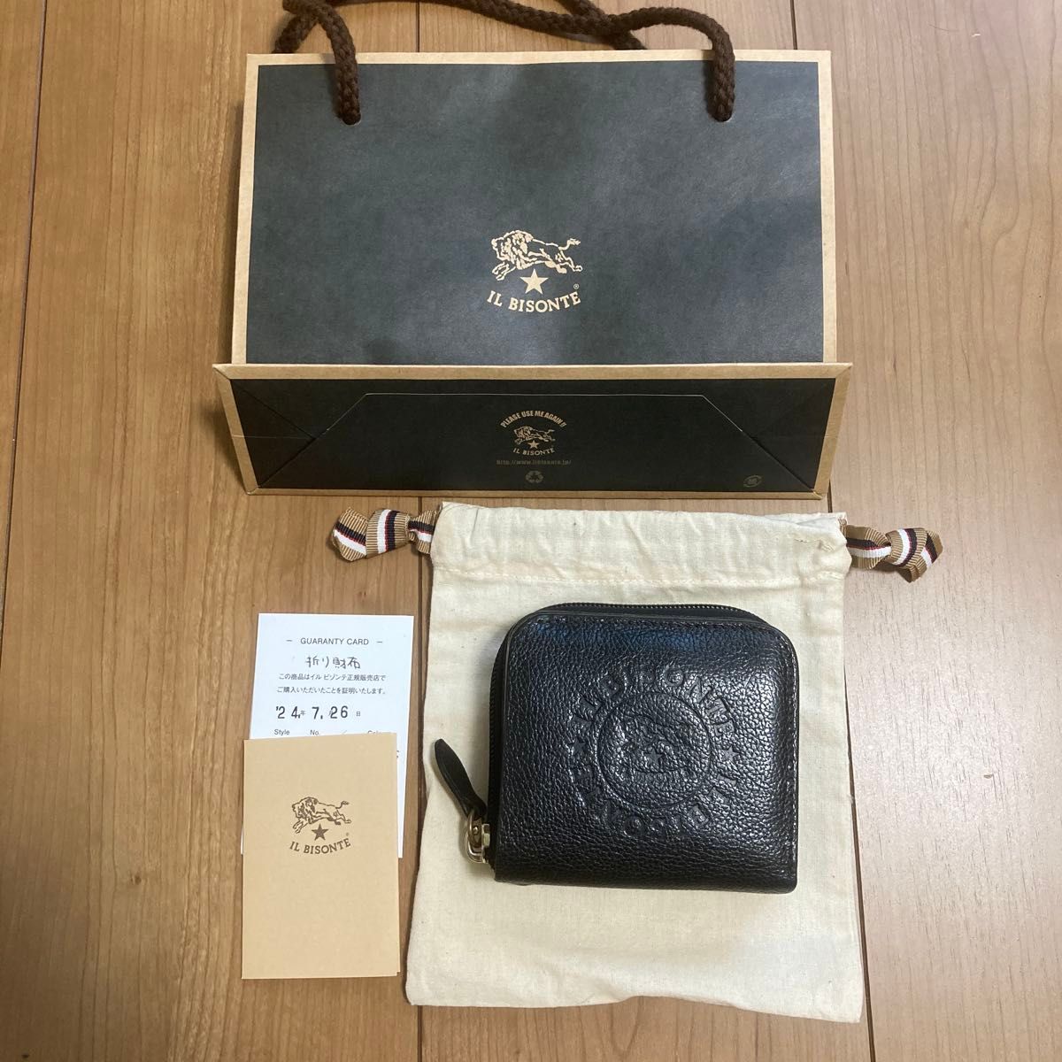IL BISONTE 双层钱包 圆拉链 配件齐全