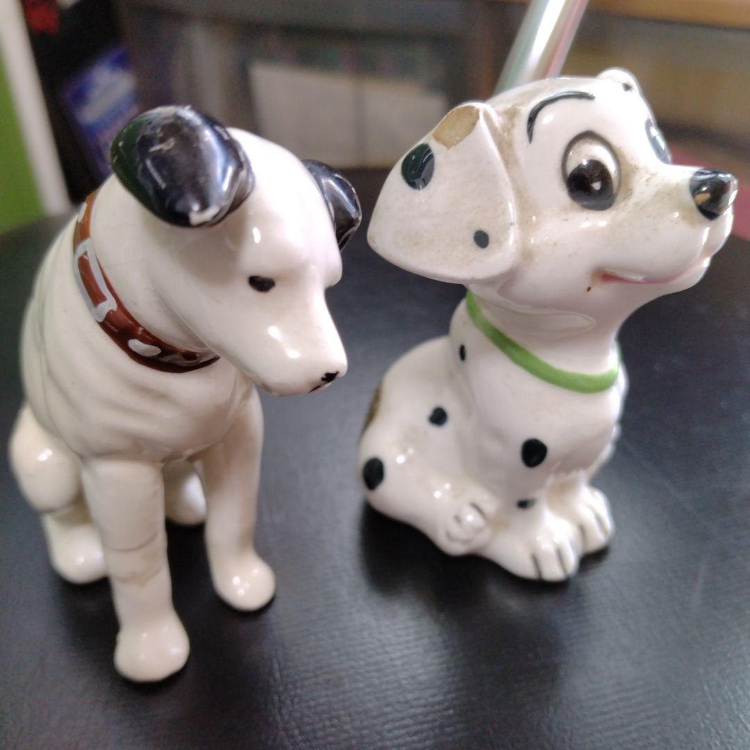 狗摆件 维多利亚犬与达尔马提亚犬 2件套装 陶瓷制