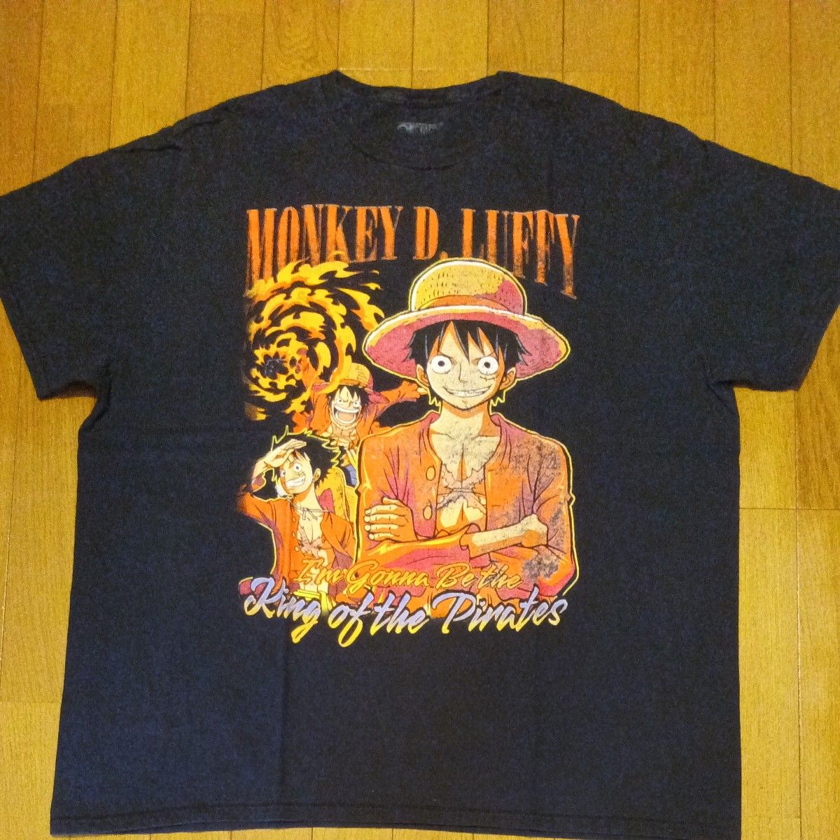 官方XL up ONE PIECE连衣裙蒙奇 · D · 路飞t恤黑色短袖