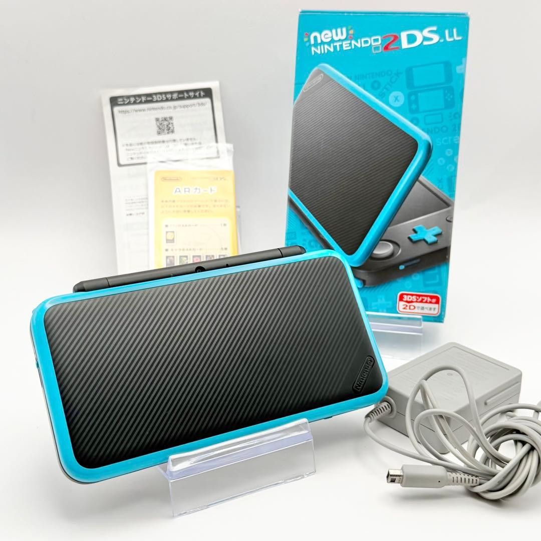Newニンテンドー2DS LL 本体 ブラック×ターコイズ 2822