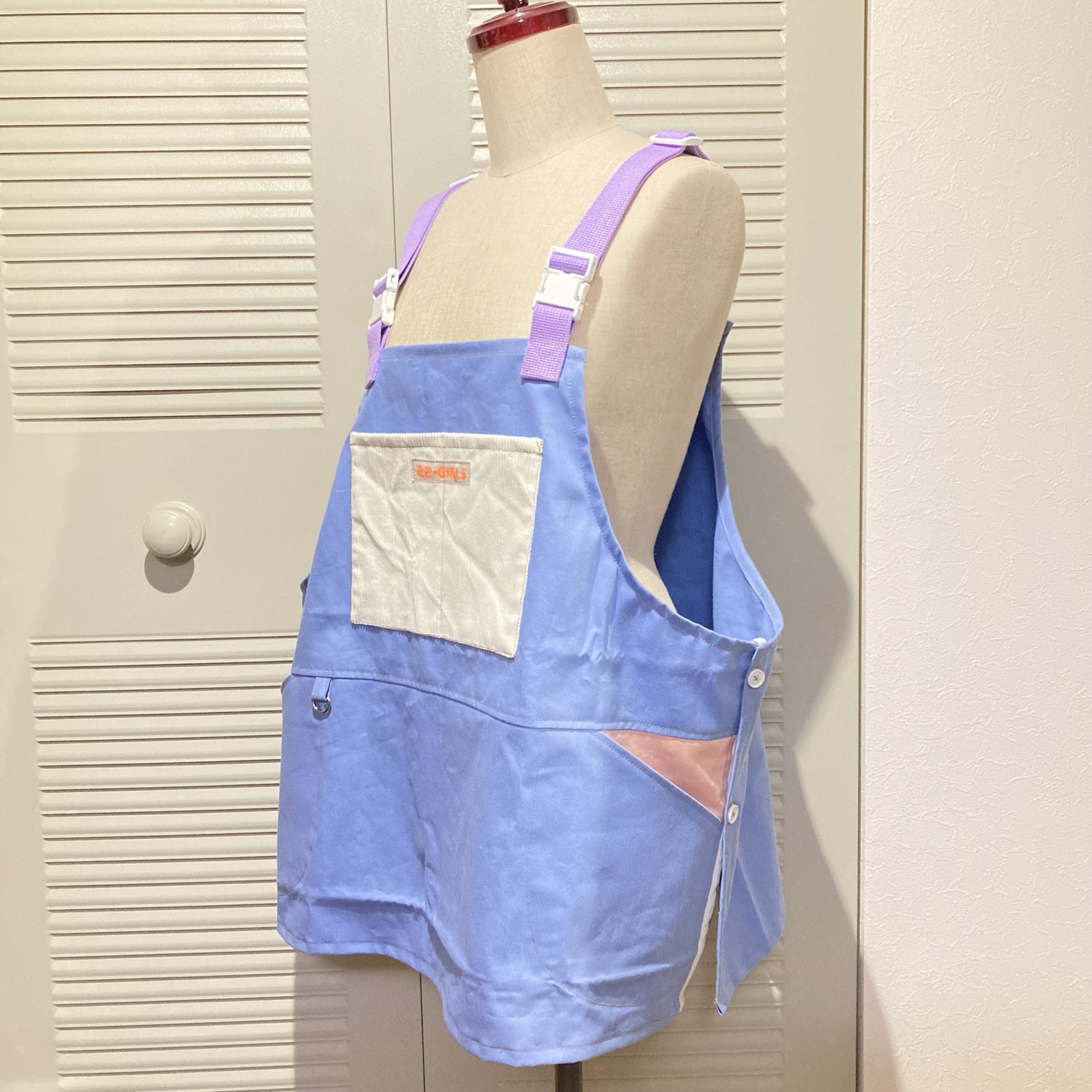 TS4-BPP VEST ▶最佳连体工作服、牛仔夹克、围裙、工装裤、水蓝色、露营